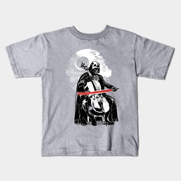 Dark cellist Kids T-Shirt by kharmazero